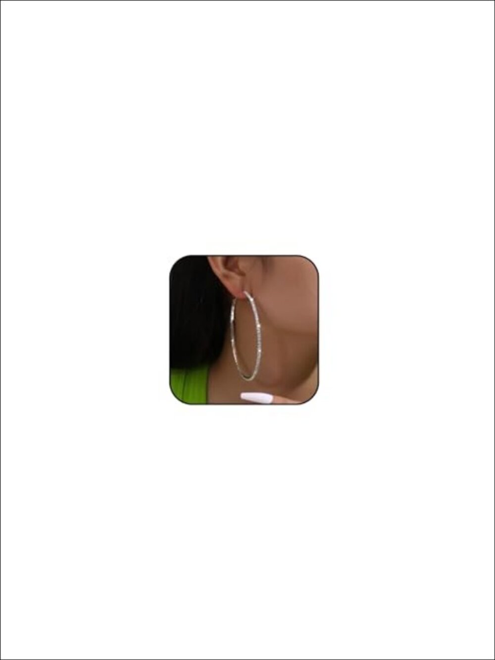 Rhinestone Hoop Earrings Large Sparkly Big Hoop Women Jewelry